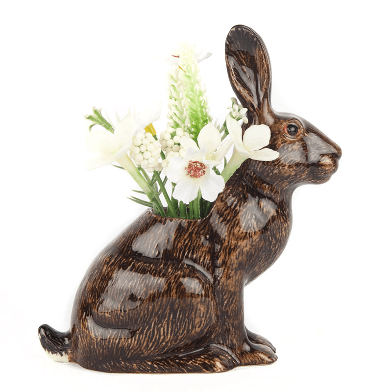 Hare Bud Vase, Brown