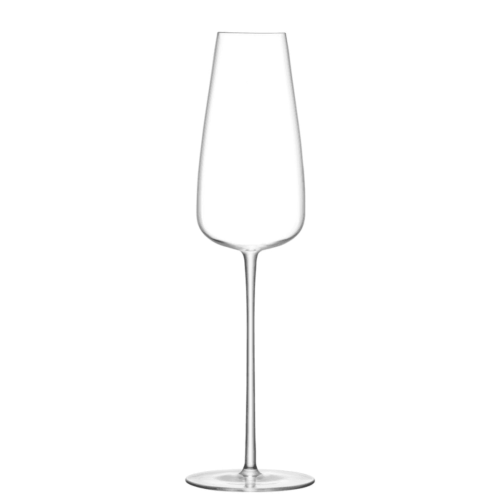 Wine Culture Pair of champagne flutes, clear