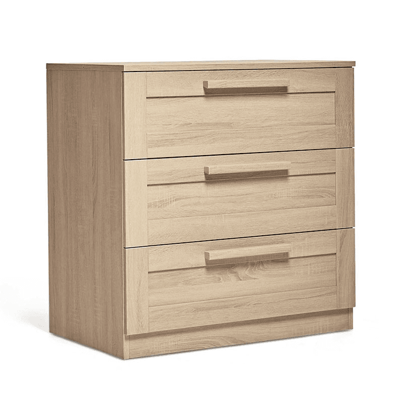 Atlas 3 Piece Nursery Furniture Set (excl. Mattress), Light Oak