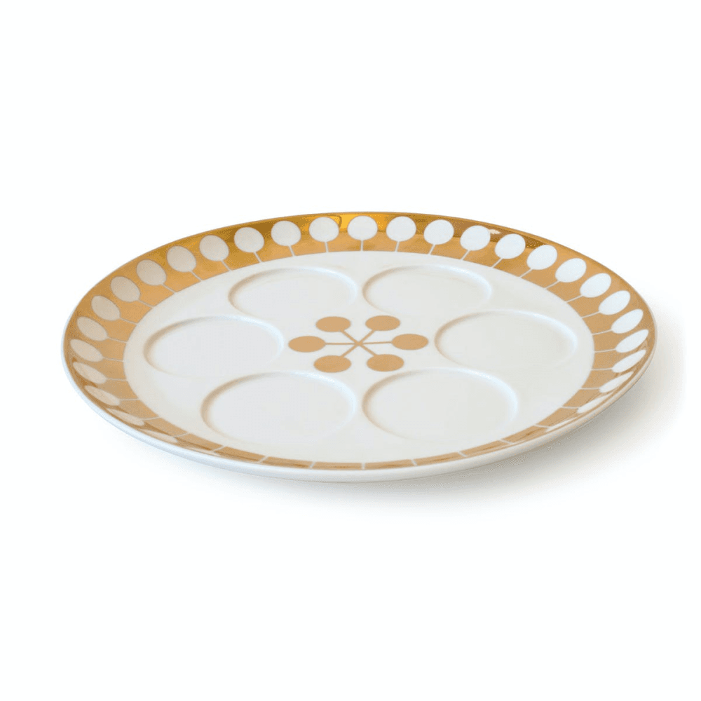 Futura Seder plate, White/Gold