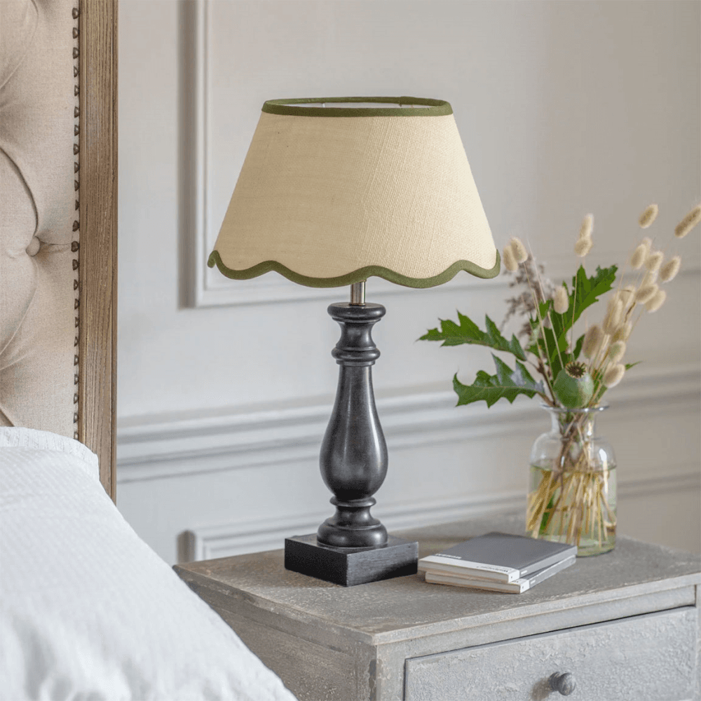 Fraser Tapered Table Lamp, Black Mango Wood