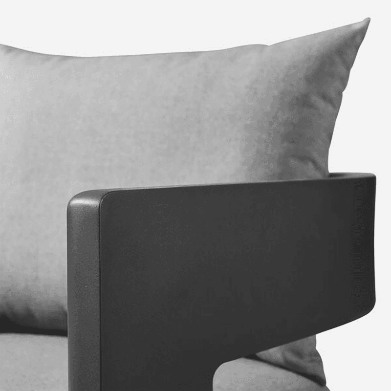Caicos Armchair, Black/Grey