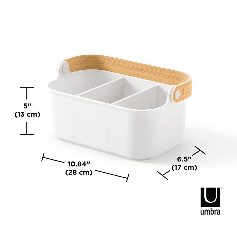 Bellwood Caddy, White & Natural