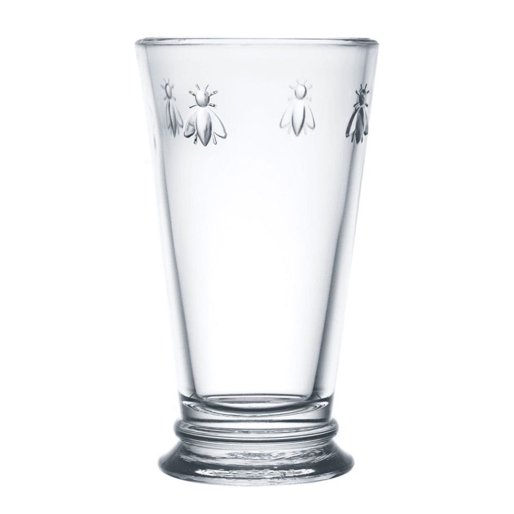 Bee Set of 6 Long Drink Glasses, Clear