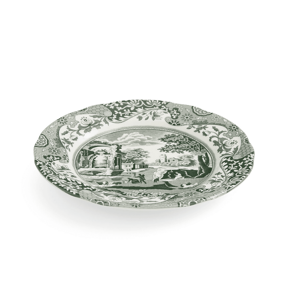 Heritage Italian Set of 4 Tea Plates, Green
