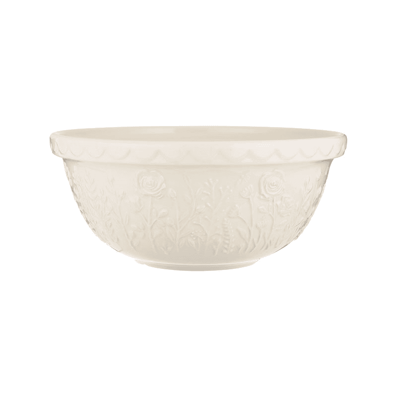 In The Meadow Rose Mixing Bowl, Cream