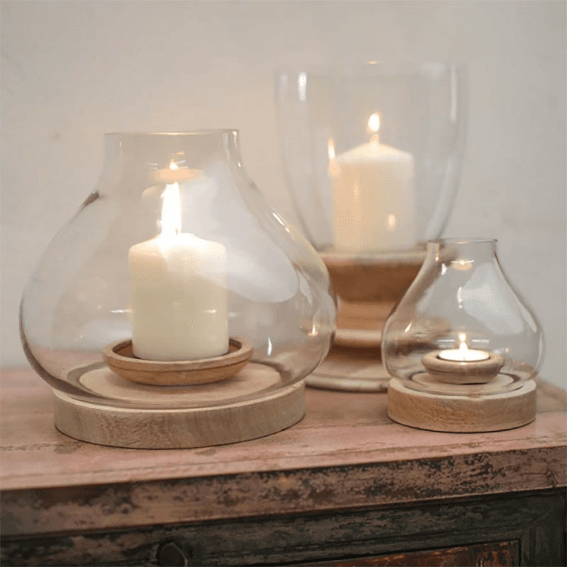 Naryla Mango Wood Lantern