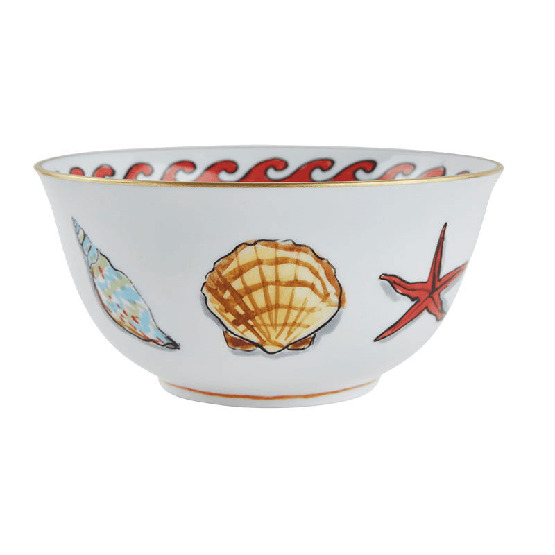 Il Viaggio Di Nettuno Hand-Decorated Porcelain Bowl, White