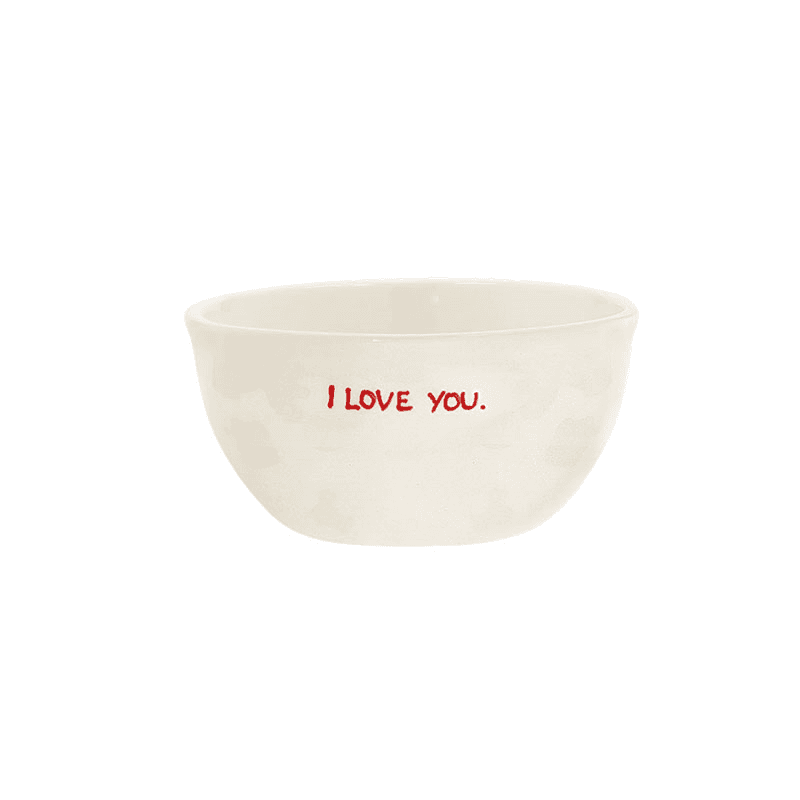 I Love You Bowl, Red