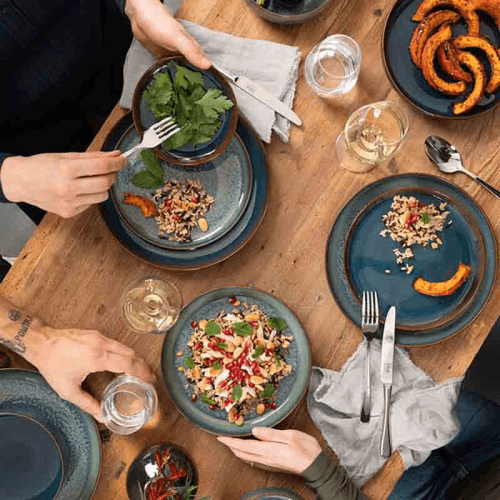 Image showing the Crafted Denim Bowl, Blue product.