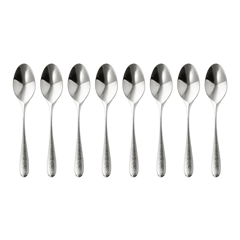 Sandstone 8 Piece Coffee Spoon Set, Stainless Steel