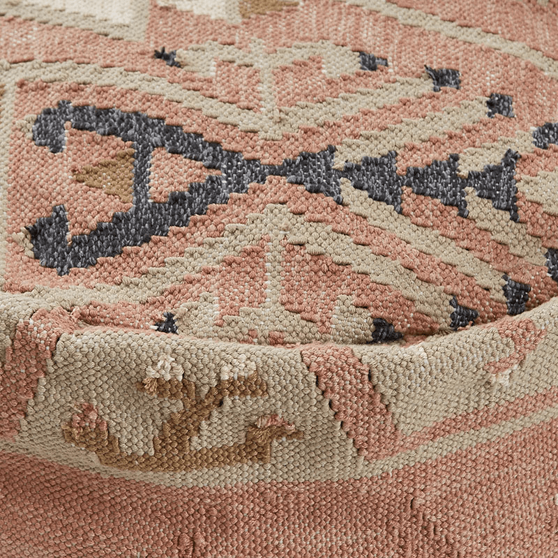 Aster Footstool, Coral