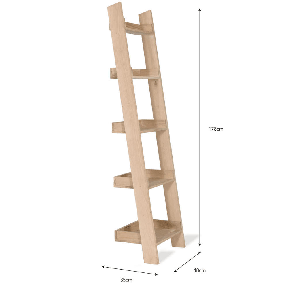 Hambledon Shelf Ladder 5 Tier, Natural