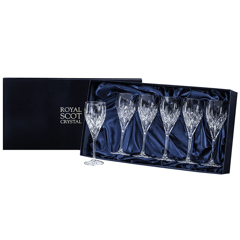 Highland Set of 6 Wine Glasses, Clear