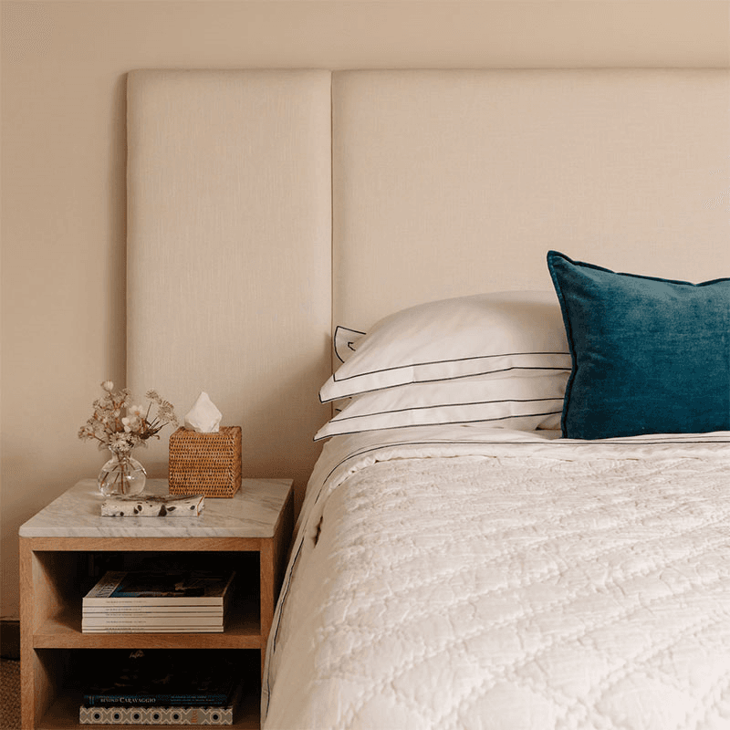 Verity Linen Velvet Rectangular Cushion, Denim