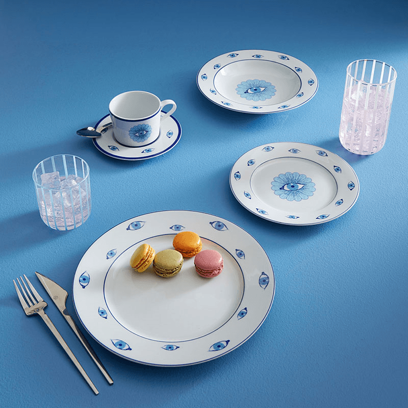 Druggist Saucer, Blue