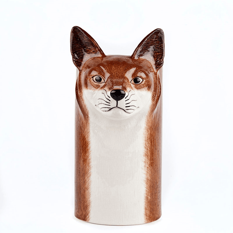 Fox Utensil Pot, Brown