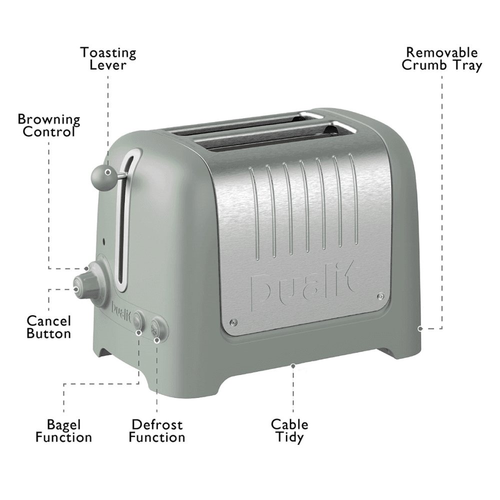 Lite 2 Slot Toaster, Sage
