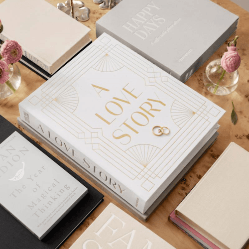 Image showing the A Love Story Wedding Album, White product.
