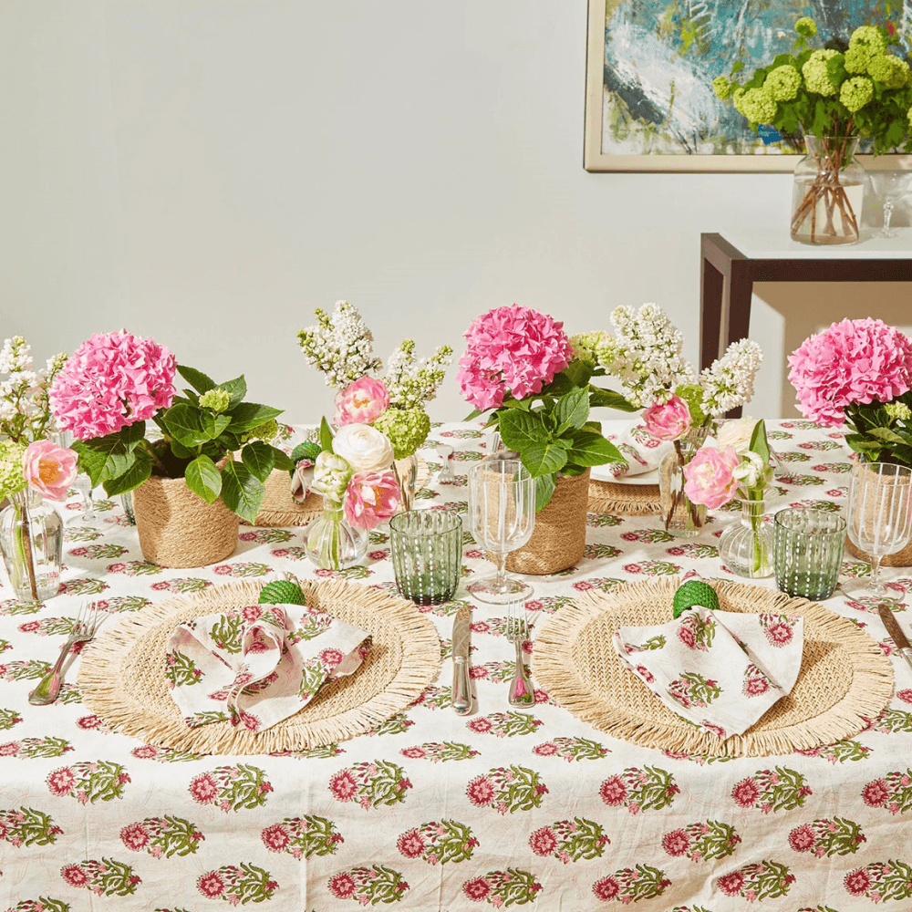 Summer Garden Tablecloth, Pink