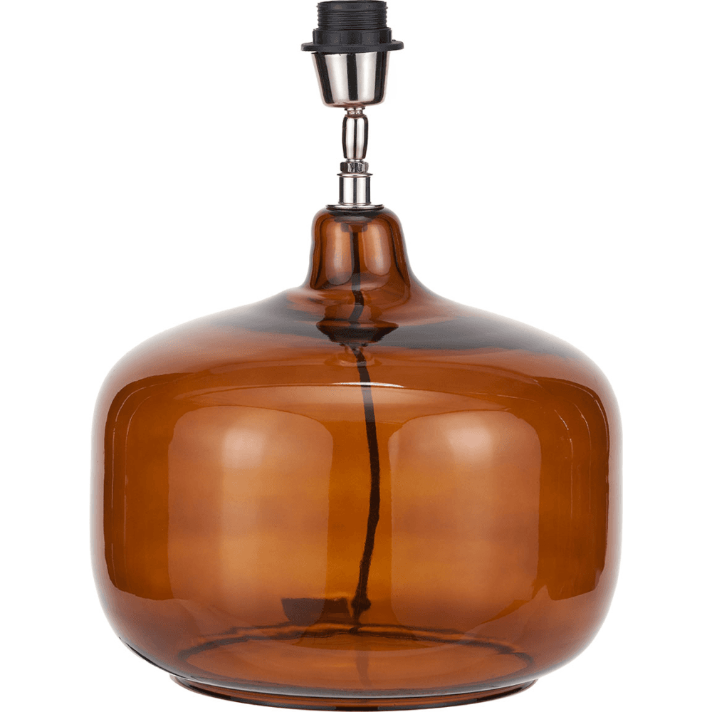 Corby Table Lamp Base & Harry Cylinder Lampshade, Amber
