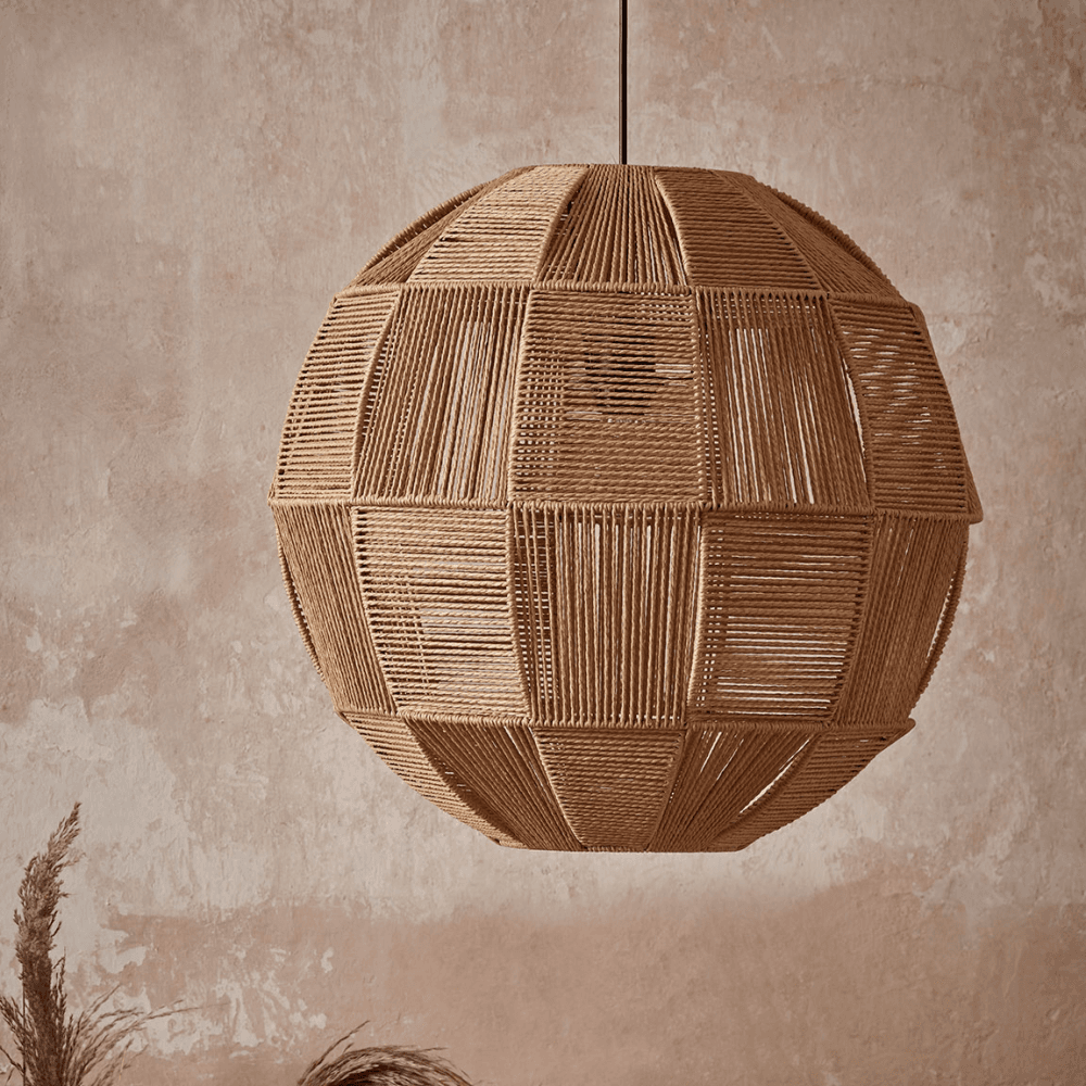 Woven Oversized Pendant, Natural