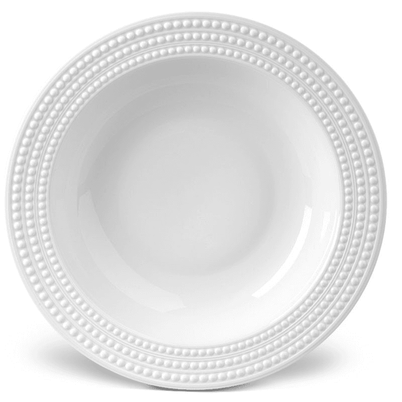 Perlee Rimmed serving bowl, white