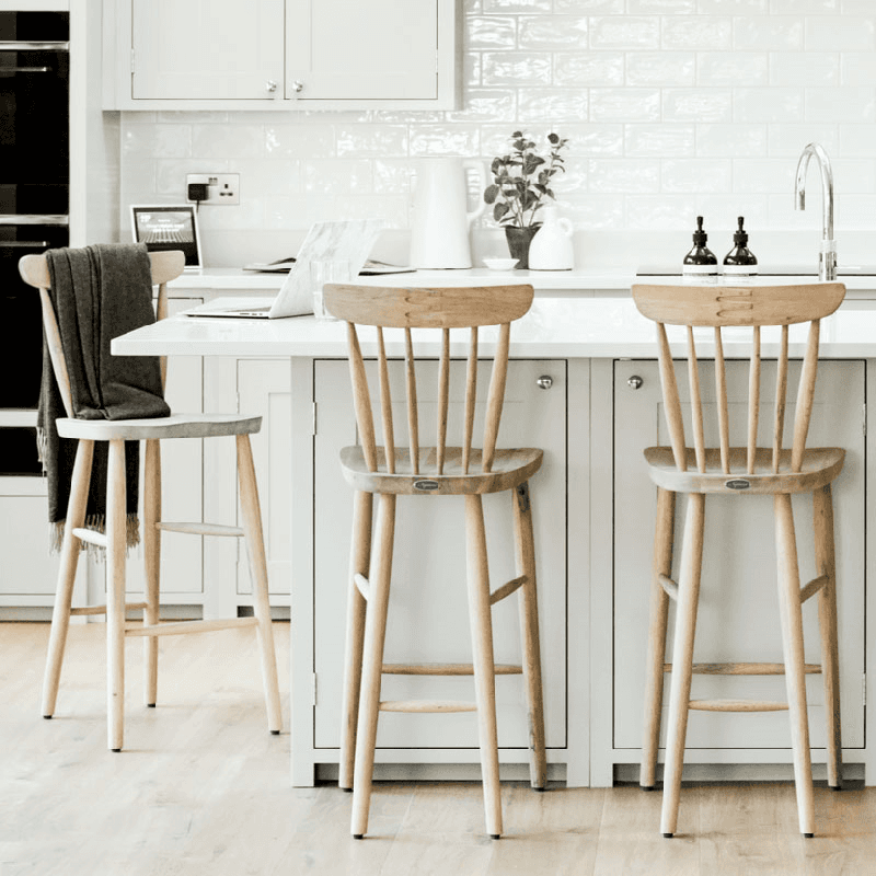 Wardley Bar Stool, Natural Oak