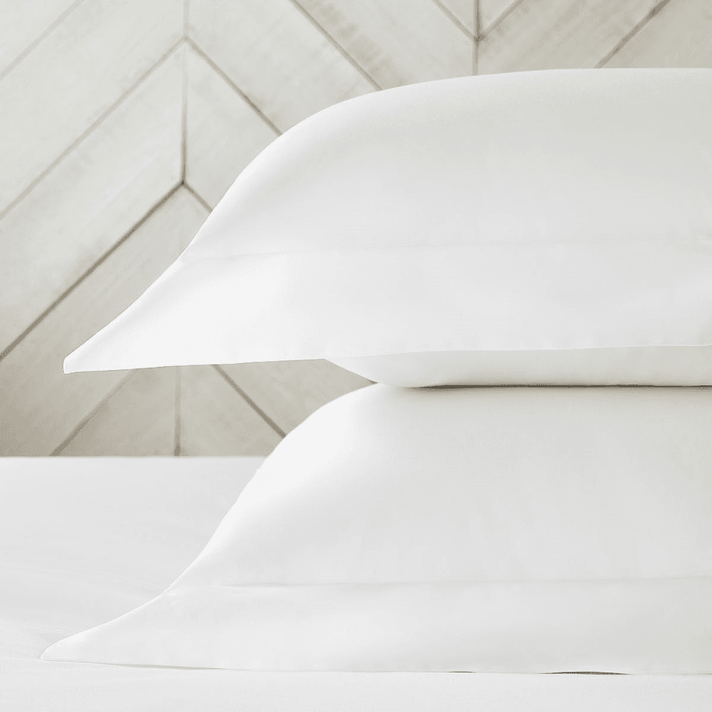 Egyptian Cotton Sateen Oxford Pillowcase, White