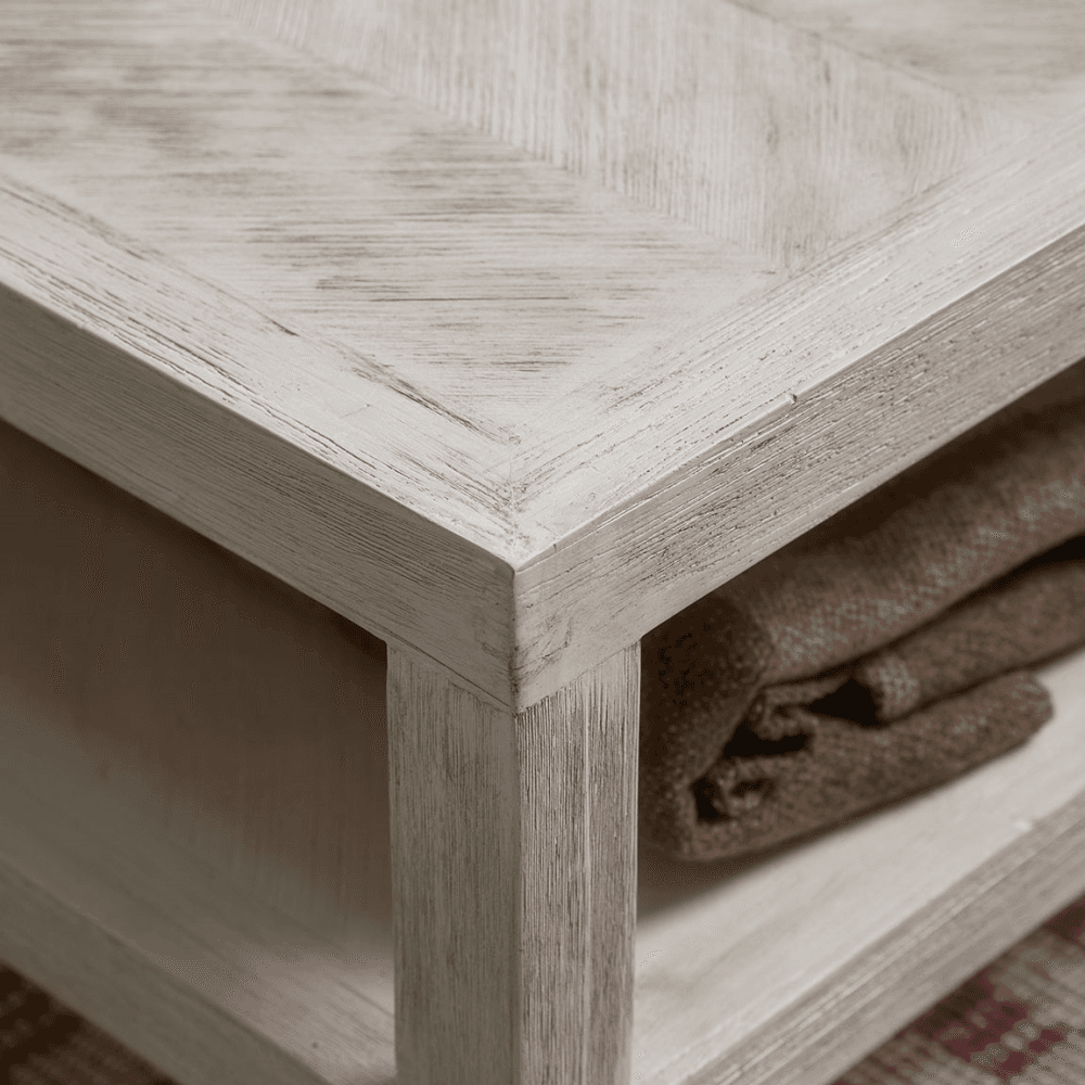 Tova Limewashed Coffee Table, Natural