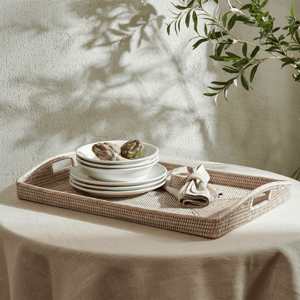 Ashcroft Breakfast Tray, Rattan