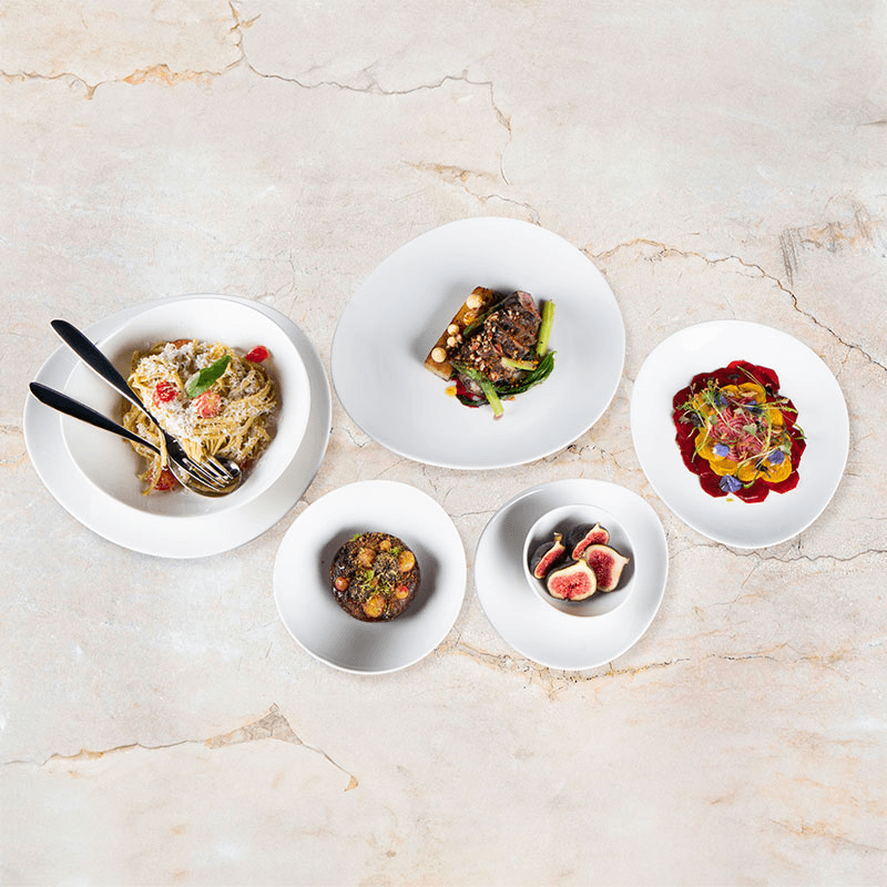 Orientix Set of 6 Pebble Bowls, White