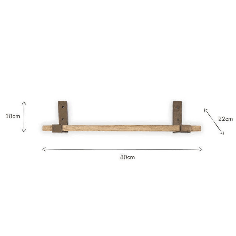 Ibo Reclaimed Wood & Iron Shelf