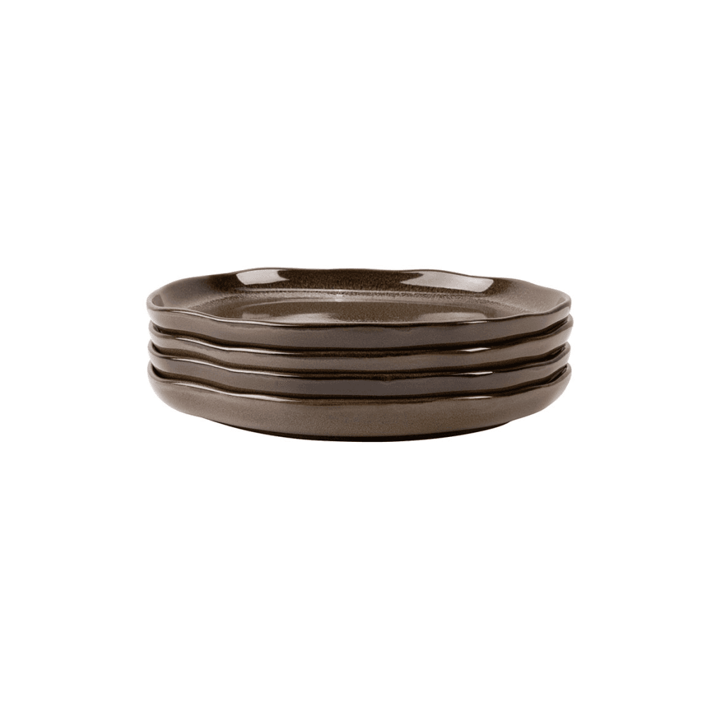 Travellers Rest Set of 4 Dinner Plates, Brown