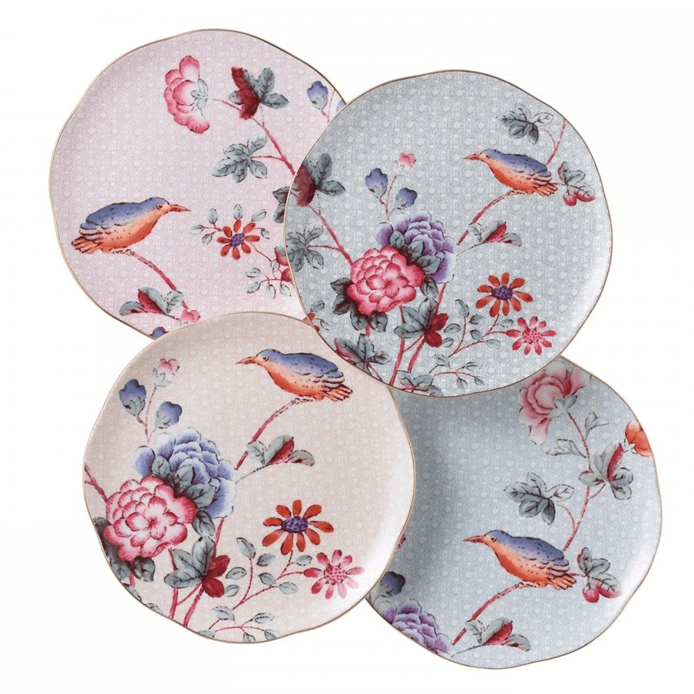 Harlequin Collection - Cuckoo Tea Story Set of 4 Tea Plates