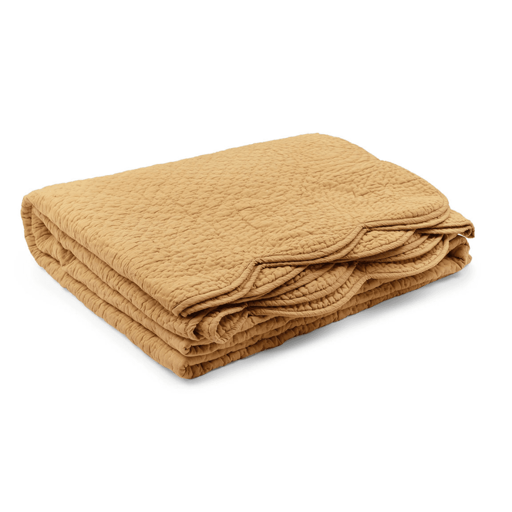 Nina Scalloped Bedspread, Raffia