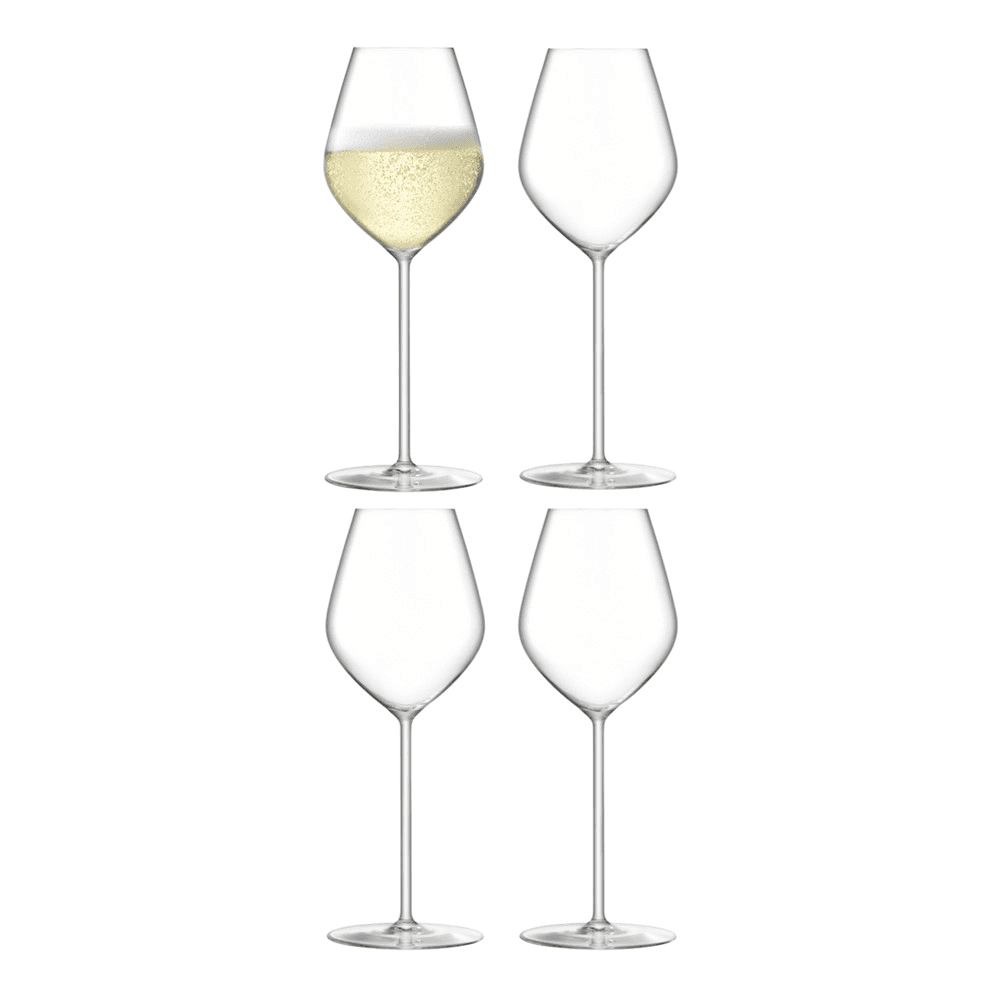 Borough Set of 4 champagne glasses, clear