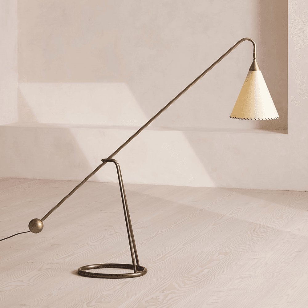 Beatrice Floor Lamp, Antique Brass