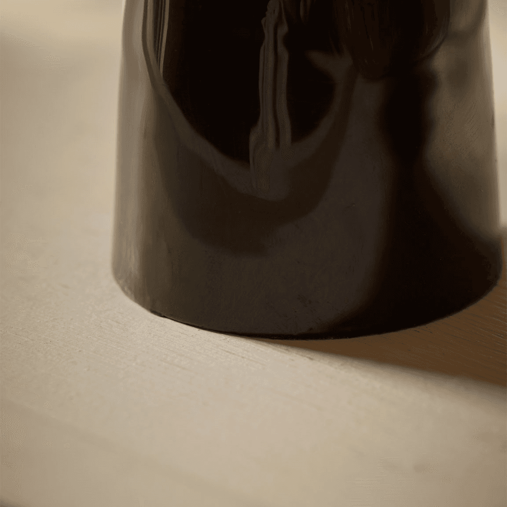 Enamel Bobble Candle Holder, Brown