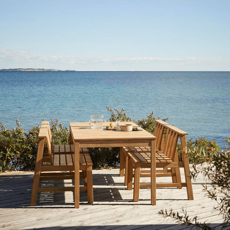 Plank Outdoor Bench, Natural