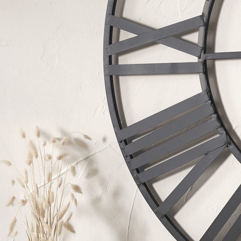 Metal Wall Clock, Black