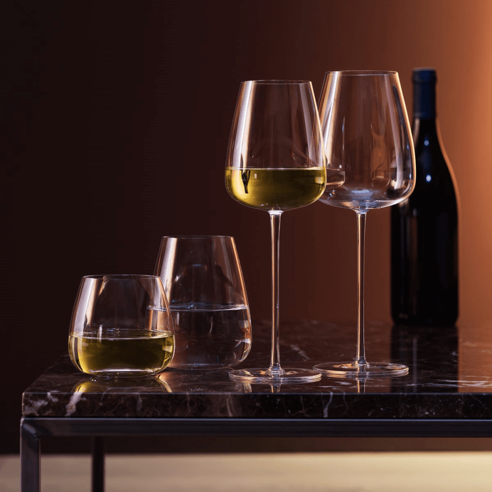 Wine Culture Pair of white wine glasses, clear