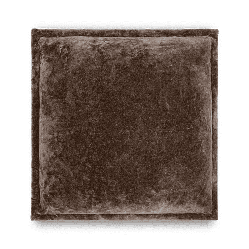 Renwal Velvet & Linen Cushion Cover, Brown