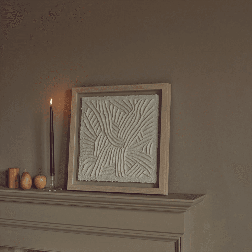 Kemsley Square Paper Wall Art, Off White
