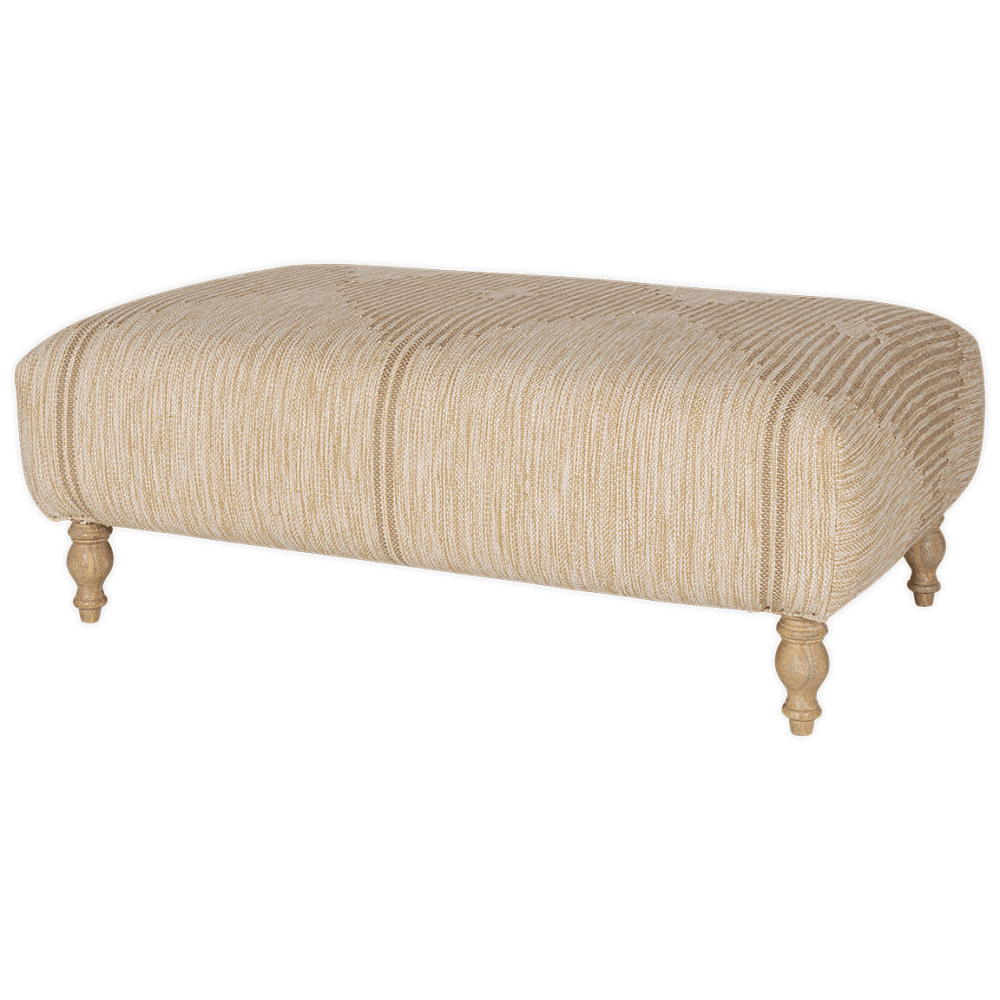Aranya Upholstered Ottoman, Natural