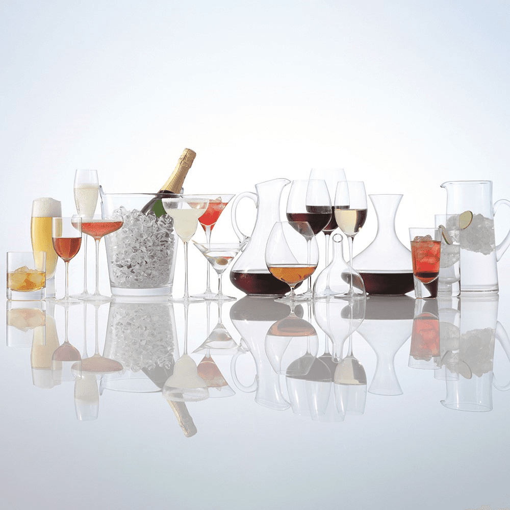 Bar Pair of lager glasses, clear