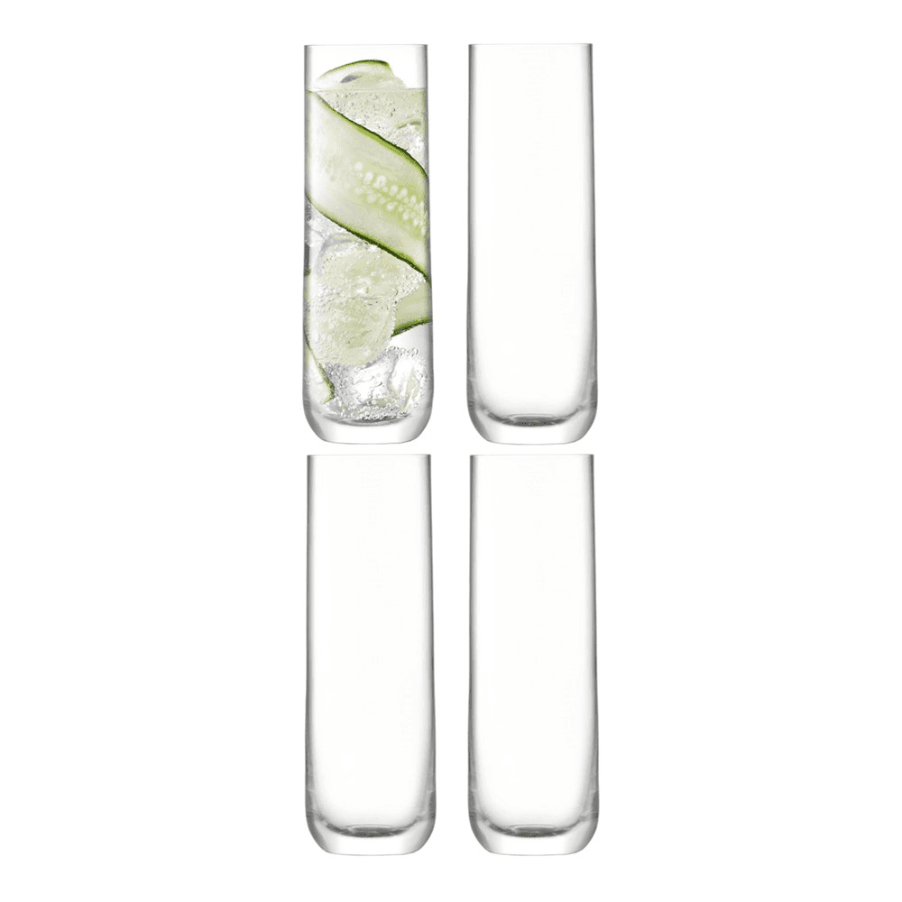 Borough Set of 4 highball glasses, clear