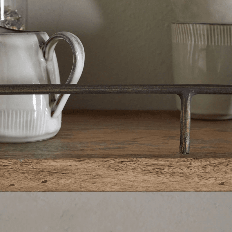 Meera Mango Wood & Iron Gallery Shelf