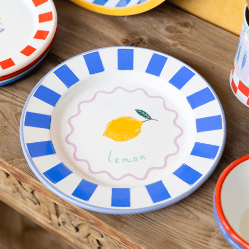 Image showing the Bon appetit Enamel Plate, Lemon product.