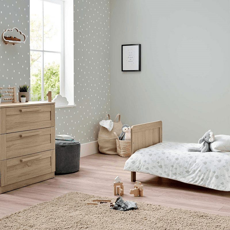 Atlas 2 Piece Nursery Furniture Set (excl. Mattress), Light Oak